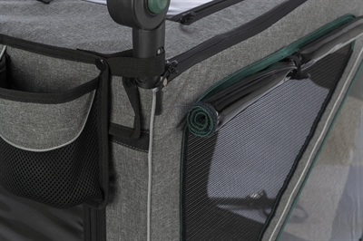 TRIXIE Fietskar Grijs/Salie 62×80×92 cm – Hondenkar voor fietsen