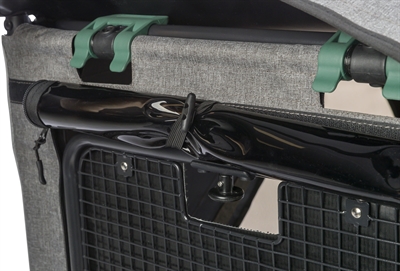 <span id="brand" data="trixie"/> Fietskar Hondenkar Grijs/Salie 71×85 cm - Tot 35 kg