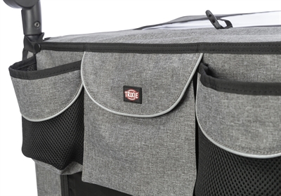 TRIXIE Fietskar Hondenkar - Tot 45 kg | Memory foam kussen - Grijs/Salie - 80x98x103 cm