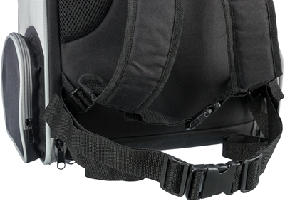 TRIXIE Hondentas Rugtas Chloe 39×27×43 cm – Lichtgrijs/Zwart