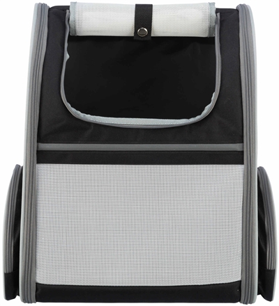 TRIXIE Hondentas Rugtas Chloe 39×27×43 cm – Lichtgrijs/Zwart