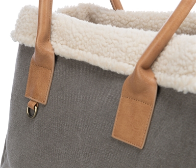 TRIXIE Hondentas Rachel Grijs/Lichtbruin 25×40×30 cm – Hondentas