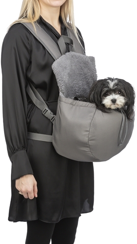 TRIXIE Hondentas Buikdrager Molly 25×17×38 cm – Grijs