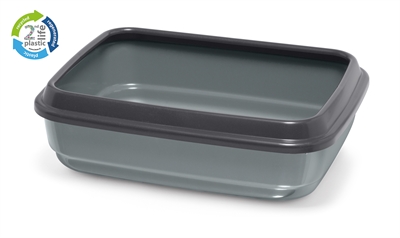 IMAC Kattenbak Jerry 2nd Life Lichtgrijs/Antraciet 50×40×14,5 cm