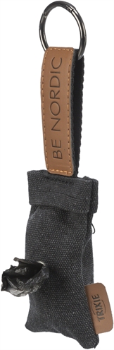 TRIXIE Poepzakhouder Be Nordic Robuuste canvas look - Zwart - Inclusief 20 poepzakjes