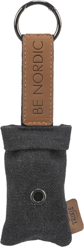 TRIXIE Poepzakhouder Be Nordic Robuuste canvas look - Zwart - Inclusief 20 poepzakjes