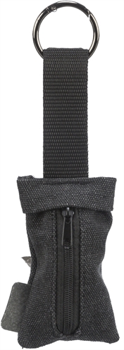 TRIXIE Poepzakhouder Be Nordic Robuuste canvas look - Zwart - Inclusief 20 poepzakjes