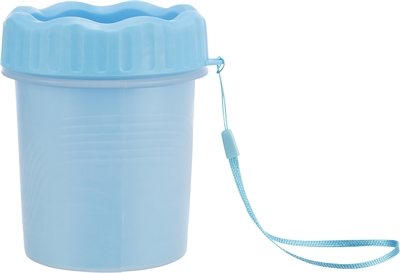 TRIXIE Pootreiniger Silicone/PP met siliconen borstelharen, vaatwasserbestendig - Blauw - 11 cm (Small)
