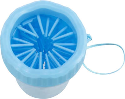 TRIXIE Pootreiniger Silicone/PP met siliconen borstelharen, vaatwasserbestendig - Blauw - 11 cm (Small)
