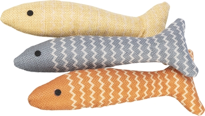 TRIXIE Kattenspeeltje Vis stof - met catnip - Assorti - 20 cm