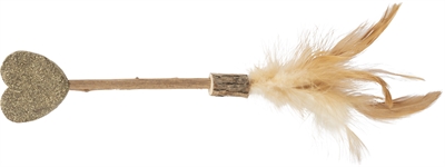 TRIXIE Kattenspeelgoed Matatabi Lolly Hart | Matatabi & catnip, met veertjes - 23 cm