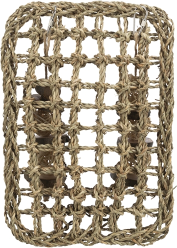 TRIXIE Knaagdier Mat Zeegras 18×30 cm – Met Speeltjes en Balletjes