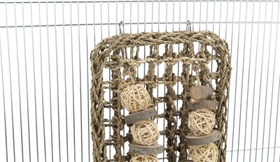 TRIXIE Knaagdier Mat Zeegras 18×30 cm – Met Speeltjes en Balletjes