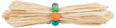TRIXIE Speelgoed Knaagdier Konijn Maïsblad Houten Kralen 16×4 cm – 4 st