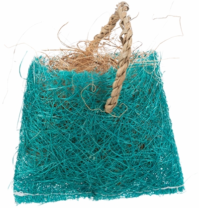 TRIXIE Knaagdier snackzak van kokos & sisal 100% natuurlijk - Ophangbaar met zeegras touw - 10x13 cm | 4 st