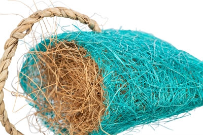 TRIXIE Knaagdier snackzak van kokos & sisal 100% natuurlijk - Ophangbaar met zeegras touw - 10x13 cm | 4 st