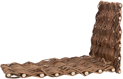 TRIXIE Hoekelement Wilg 30×20×20 cm – Voor Grote Hamsters/Degoes/Chinchilla's