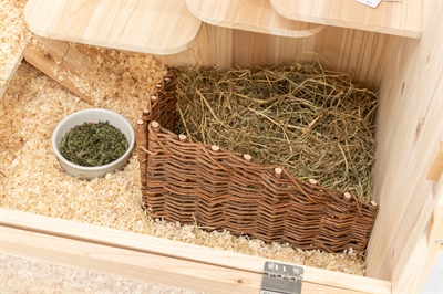 TRIXIE Hoekelement Wilg 30×20×20 cm – Voor Grote Hamsters/Degoes/Chinchilla's