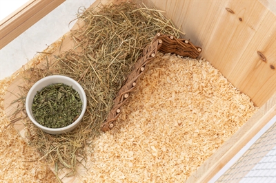 TRIXIE Hoekelement Wilg 30×20×20 cm – Voor Grote Hamsters/Degoes/Chinchilla's