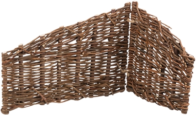TRIXIE Hoekelement Wilg 30×20×20 cm – Voor Grote Hamsters/Degoes/Chinchilla's