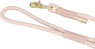 TRIXIE Hondenriem Soft Rope | Pastel met gouden details - Roze/lichtroze - 100x1 cm