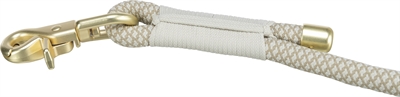 TRIXIE Hondenriem Soft Rope 3x verstelbaar met karabijnhaak - Grijs/lichtgrijs - 200x1 cm