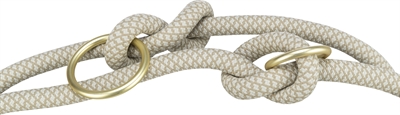 TRIXIE Hondenriem Soft Rope 3x verstelbaar met karabijnhaak - Grijs/lichtgrijs - 200x1 cm