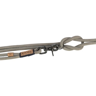 TRIXIE Hondenriem Verstelbaar Leer Grijs 200×0,8 cm – Be Nordic