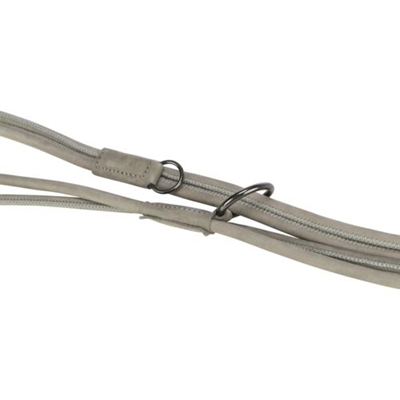 TRIXIE Hondenriem Verstelbaar Leer Grijs 200×0,8 cm – Be Nordic