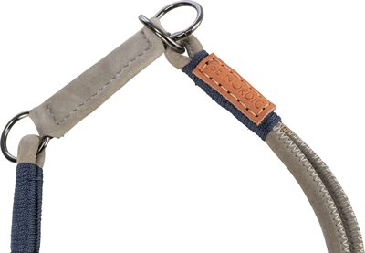 <span id="brand" data="trixie"/> Halfsip Halsband Hond Grijs 40×0,8 cm – Leer