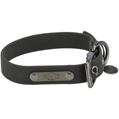 TRIXIE Halsband Hond PVC Zwart 30-37×2 cm – Stijlvol en Verstelbaar