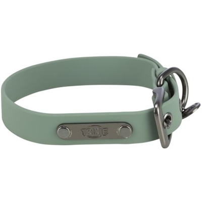 TRIXIE Halsband Hond PVC Salie 30-37×2 cm – Verstelbaar en Waterafstotend