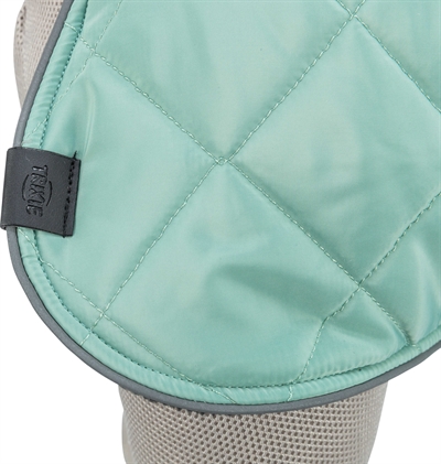 TRIXIE Hondenjas Oslo 90% gerecycled, waterafstotend & fleece gevoerd - Jade groen - 45 cm