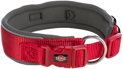 TRIXIE Premium Halsband Hond Extra Breed Rood/Grafiet 27-35×2,5 cm