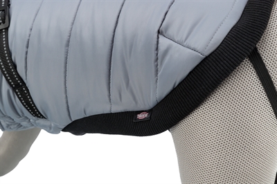 TRIXIE Hondenjas Pontis met geïntegreerd tuig, waterafstotend en fleece-gevoerd - Grijs - 45 cm