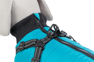 TRIXIE Hondenjas Pontis met geïntegreerd tuig, waterafstotend en gevoerd - Aqua - 45 cm