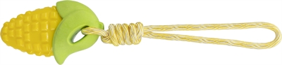 TRIXIE Hondenspeelgoed Maiskolf Aan Koord TPR 13×34 cm – 3 stuks