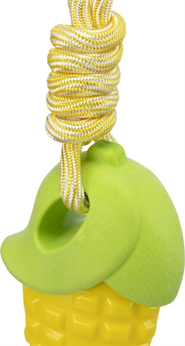 TRIXIE Hondenspeelgoed Maiskolf Aan Koord TPR 13×34 cm – 3 stuks