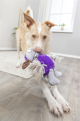 TRIXIE Hondenspeelgoed Monster Pluche Paars 32×12 cm – 2 stuks