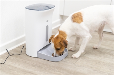 TRIXIE Voederautomaat TX8 2.0 Wit/Grijs 24×19×38 cm – 4,5 ltr