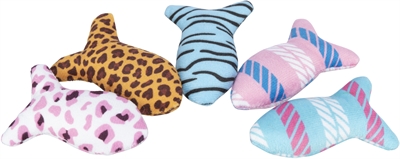 TRIXIE Kattenspeelgoed Vis Pluche 8 cm – 60 stuks met Catnip