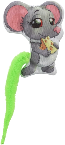 TRIXIE Kattenspeelgoed Muis Stof 7,5 cm – Set van 110 met Catnip