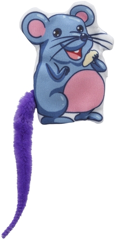 TRIXIE Kattenspeelgoed Muis Stof 7,5 cm – Set van 110 met Catnip