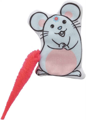 TRIXIE Kattenspeelgoed Muis Stof 7,5 cm – Set van 110 met Catnip
