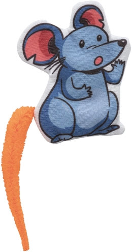 TRIXIE Kattenspeelgoed Muis Stof 7,5 cm – Set van 110 met Catnip