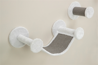 <span id="brand" data="trixie"/> KATTEN KLIMSET VOOR AAN DE MUUR 4 KLIMPLEKKEN WIT / GRIJS