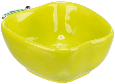 TRIXIE Voer- & waterbak Appel Keramiek | Keramiek appelvorm - 12x11 cm 180 ml