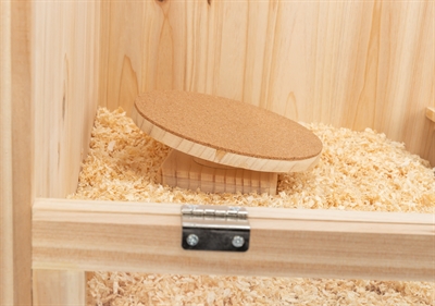 TRIXIE Loopschijf hamsters Hout Kurk Vlak loopvlak (wervelvriendelijk) - Fluisterstil - 22 cm