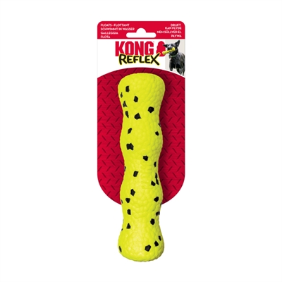 KONG honden-speeltje Reflex Stick Geel 21×5×5 cm – Stevig en Drijvend