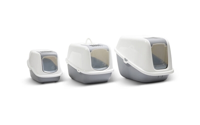 SAVIC Kattenbak Nestor Giant 75,5×56×55,5 cm – Wit/Lichtgrijs